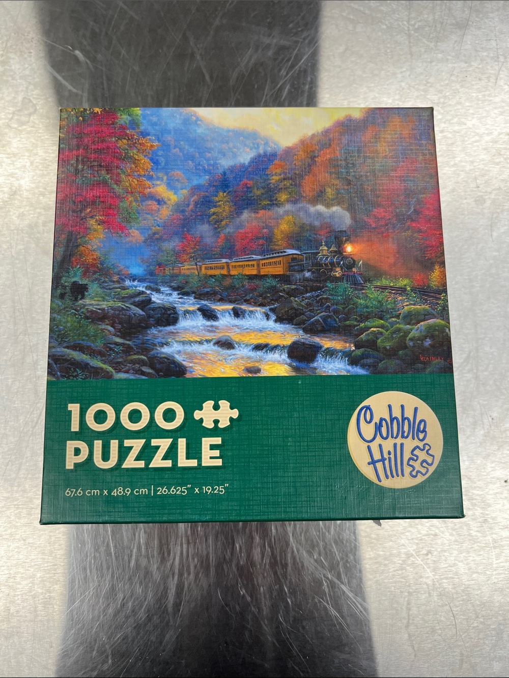 Cobble Hill 1000-Piece Autumn Smoky Train Puzzle 🧩